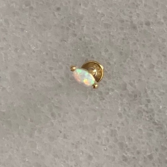 18k Gold Opal Crystal Teardrop Earring Brand New - Picture 4 of 4